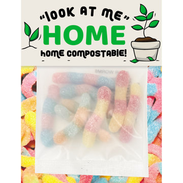 Picture of ECO Sour Worms 30g BILLBOARD CARD